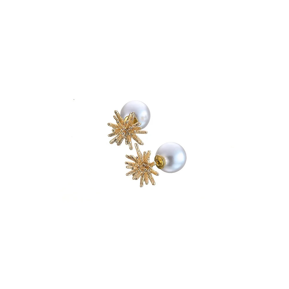 Pearl Starburst reversible Stud Earrings