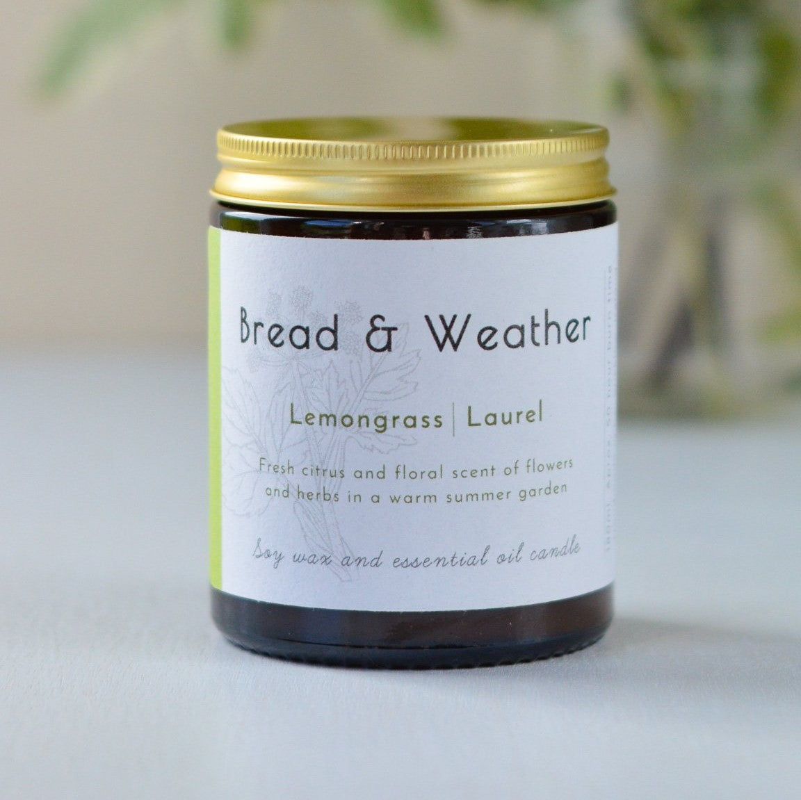 Lemongrass and Laurel Essential Oil Candle