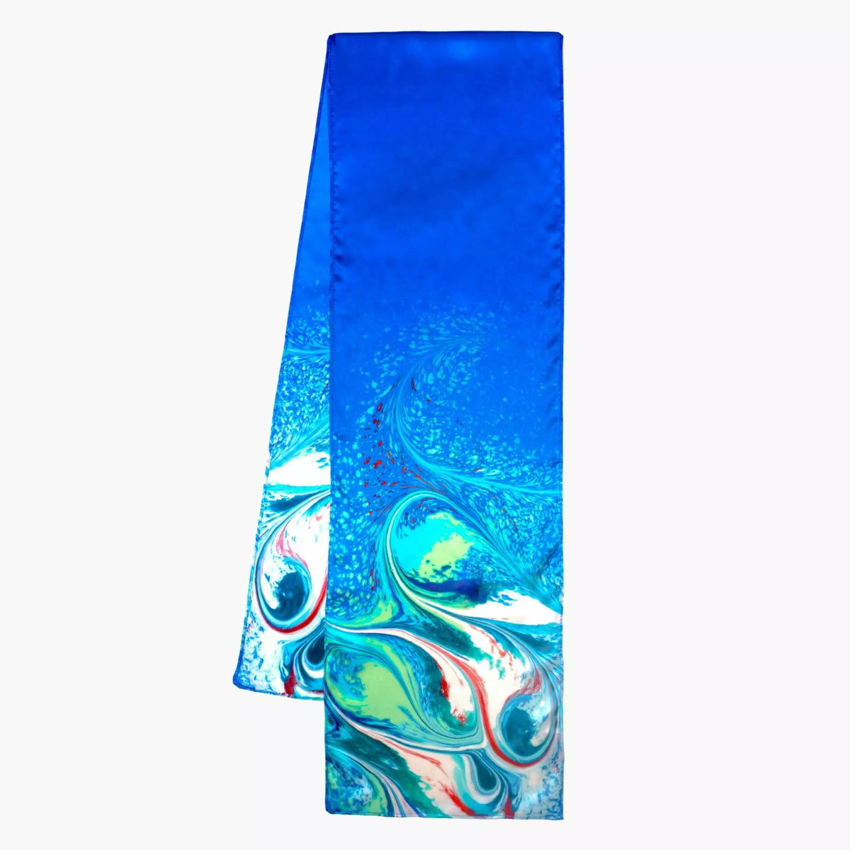 Silk Neck Scarf - Cobalt Blue