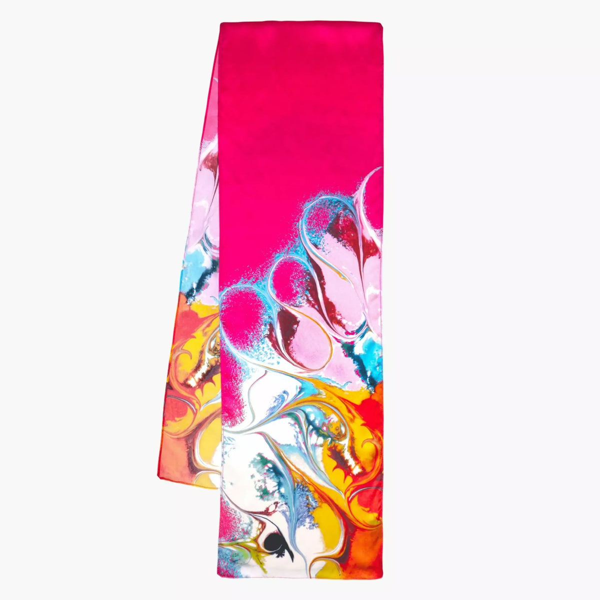 Silk Neck Scarf -Hot Pink