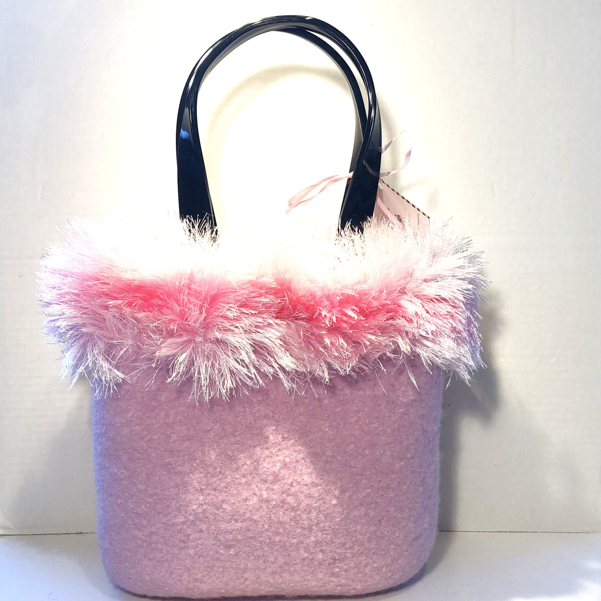 Mia&#39;s &#39;Baby Pink  Fur Trim&#39; Bag