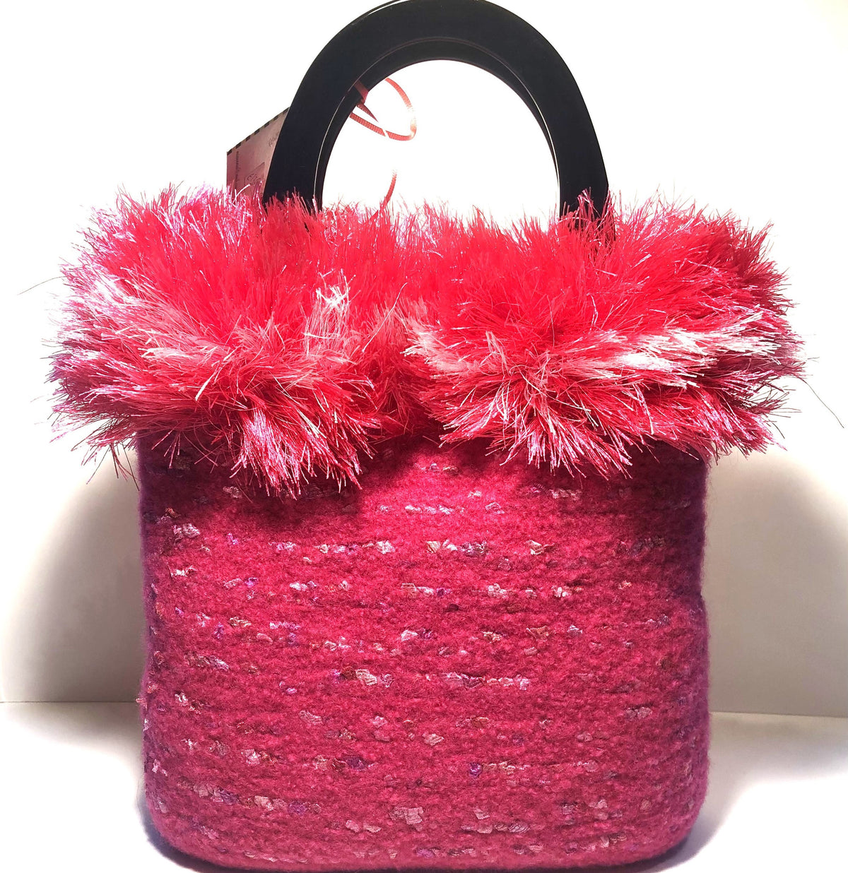 Mia&#39;s &#39;Fuschia Pink Fur Trim&#39; Bag