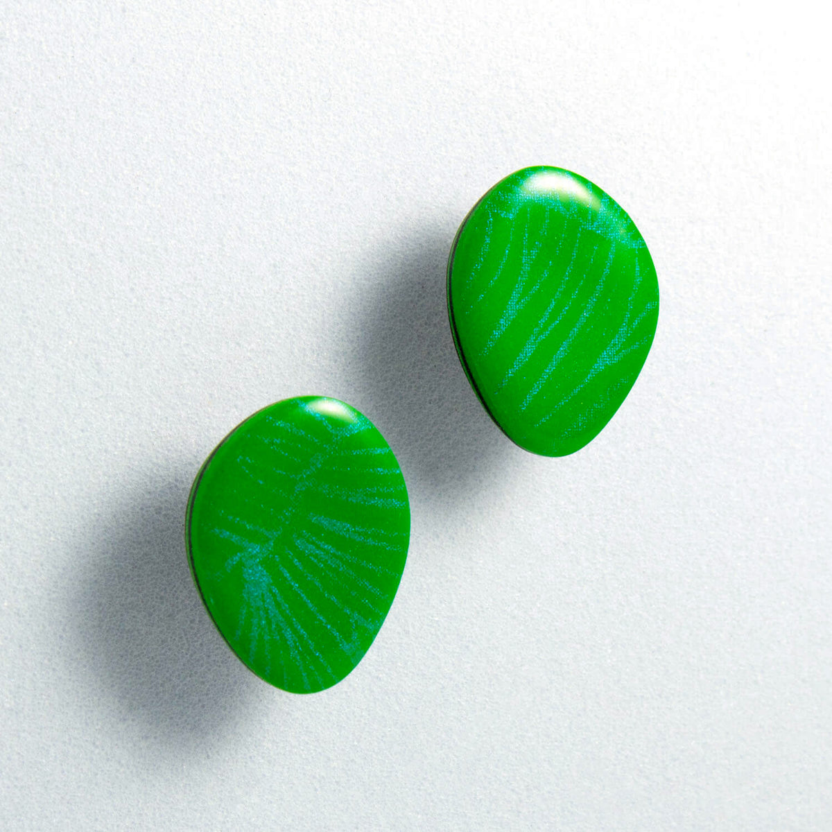 Pebble Studs - Emerald