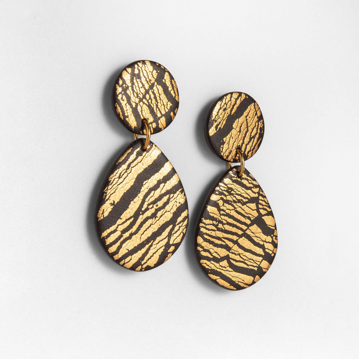 Lily - Gold Leaf Drop Earrings