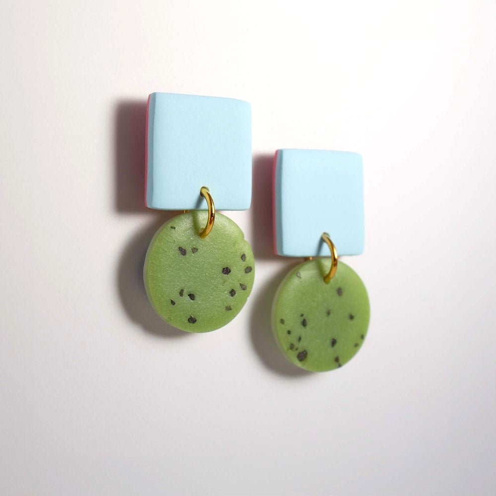 Hiro - Baby Blue/Nature Drop Earrings