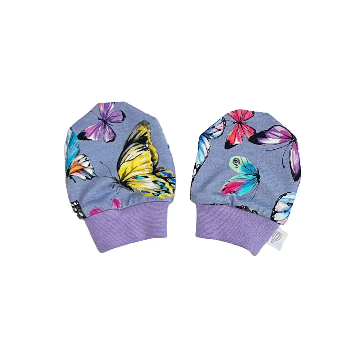 Baby Mittens -Hot Air Balloon - Purple