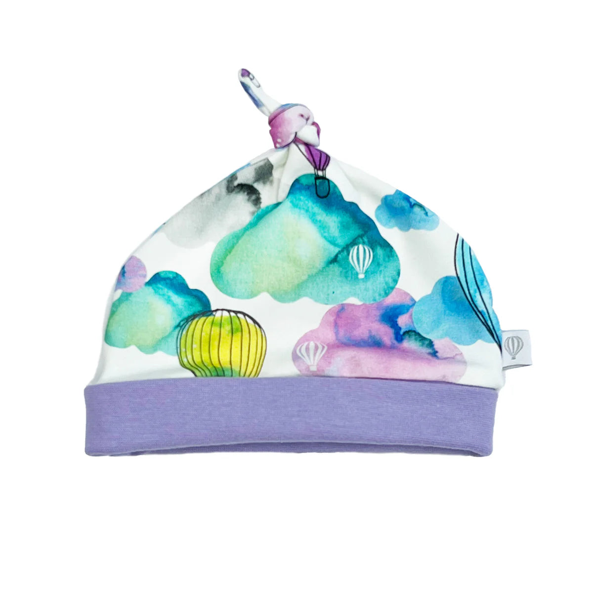 Hot Air Balloon Hat with Knot - purple