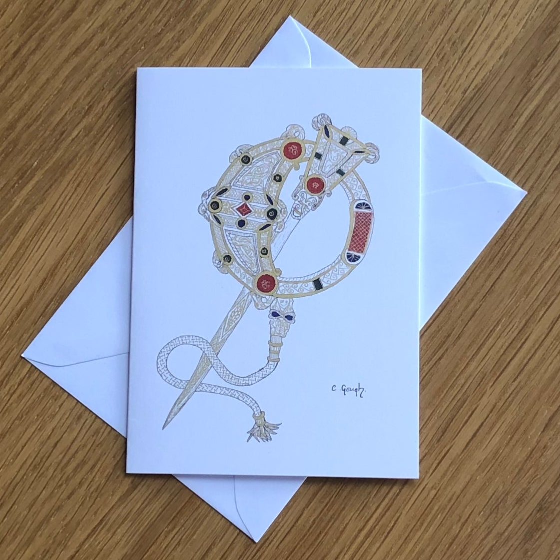 Tara Brooch Greetings Card