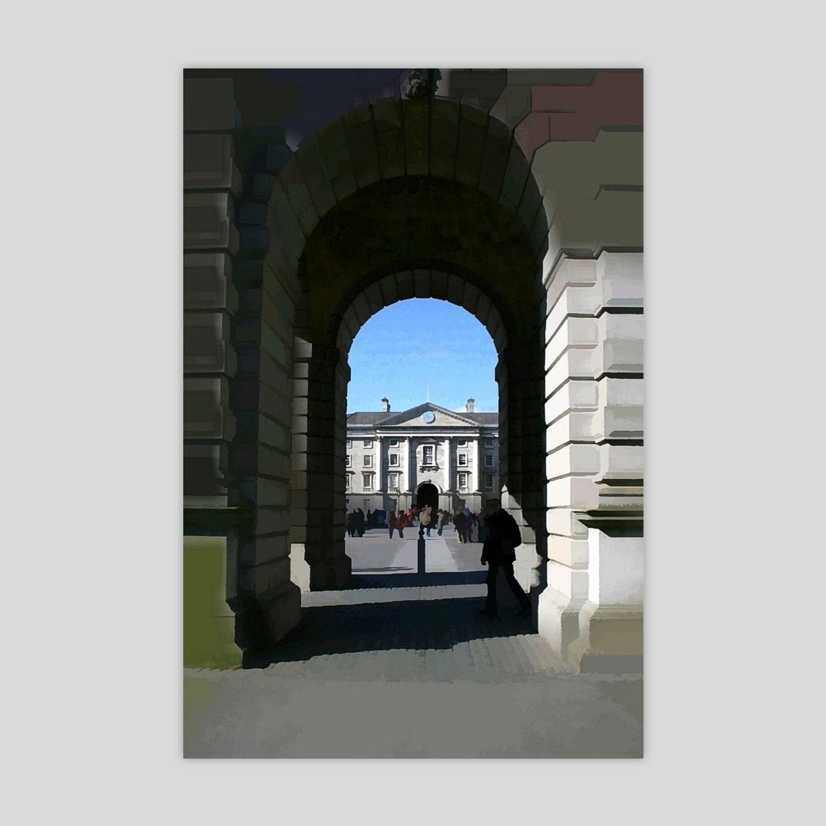 Trinity College Dublin: Front Square from the Campanile (2499R)