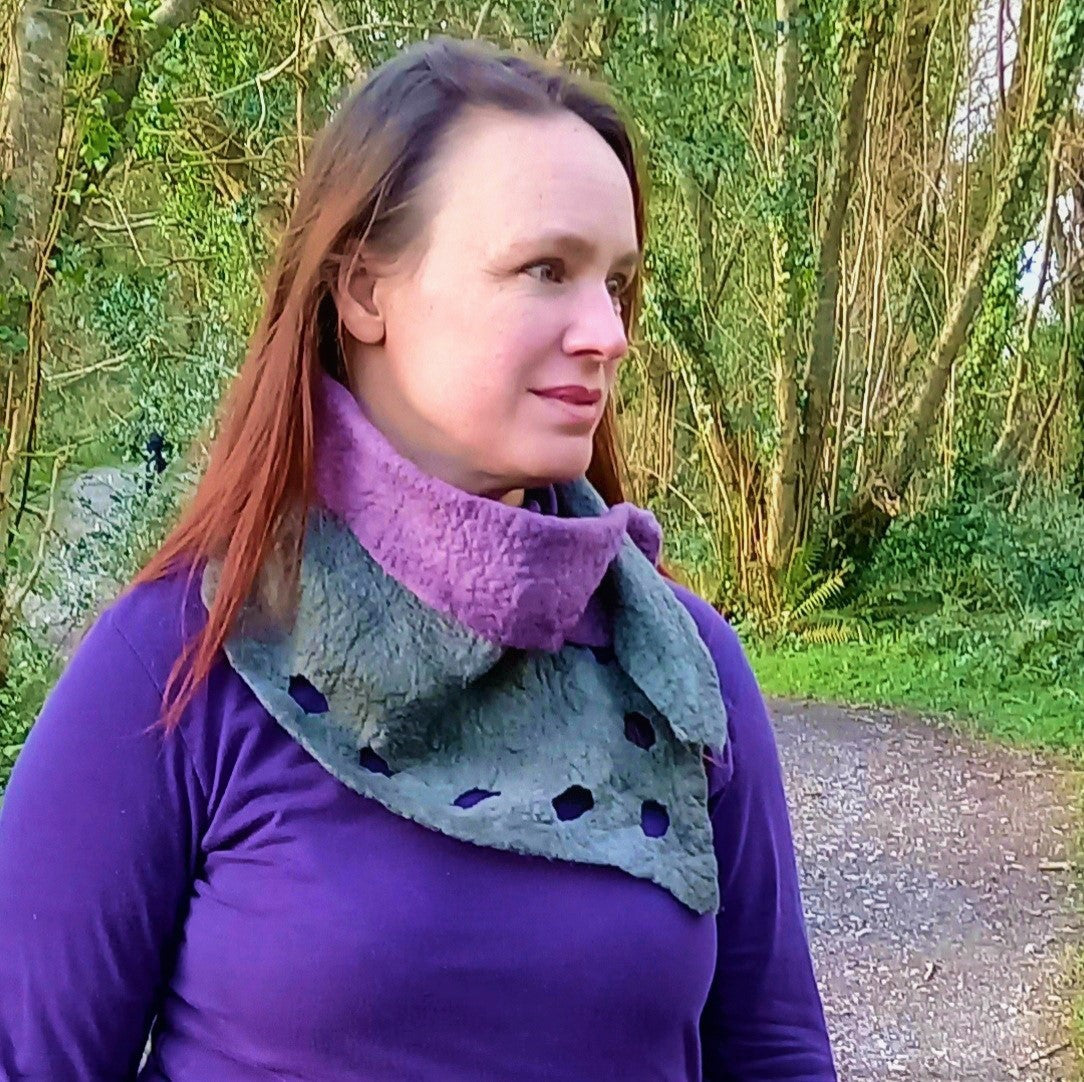 Merino Neckerchief - &#39;Mountain Heather&#39;