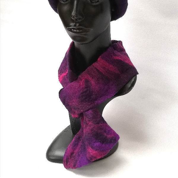 Felted Merino Neckwrap - Purple