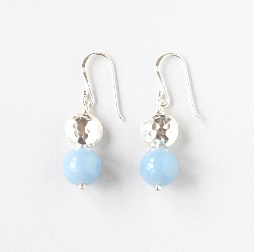 Angelite Silver Earrings